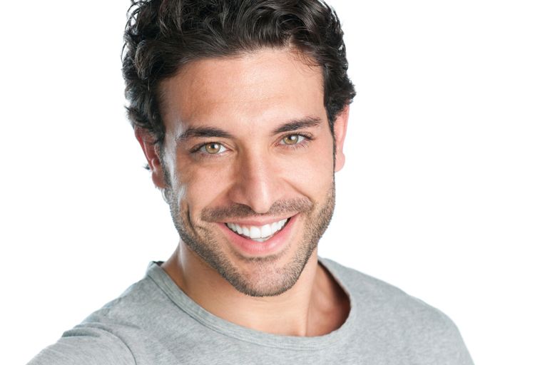 Smiling man with white smile