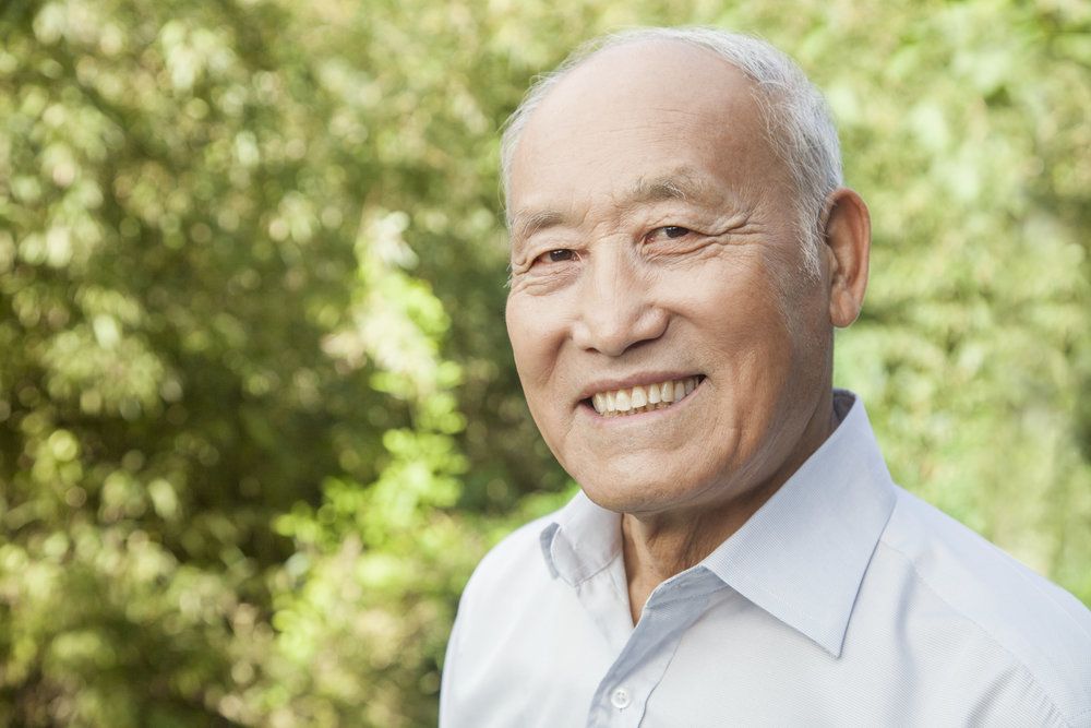 Smiling elderly man
