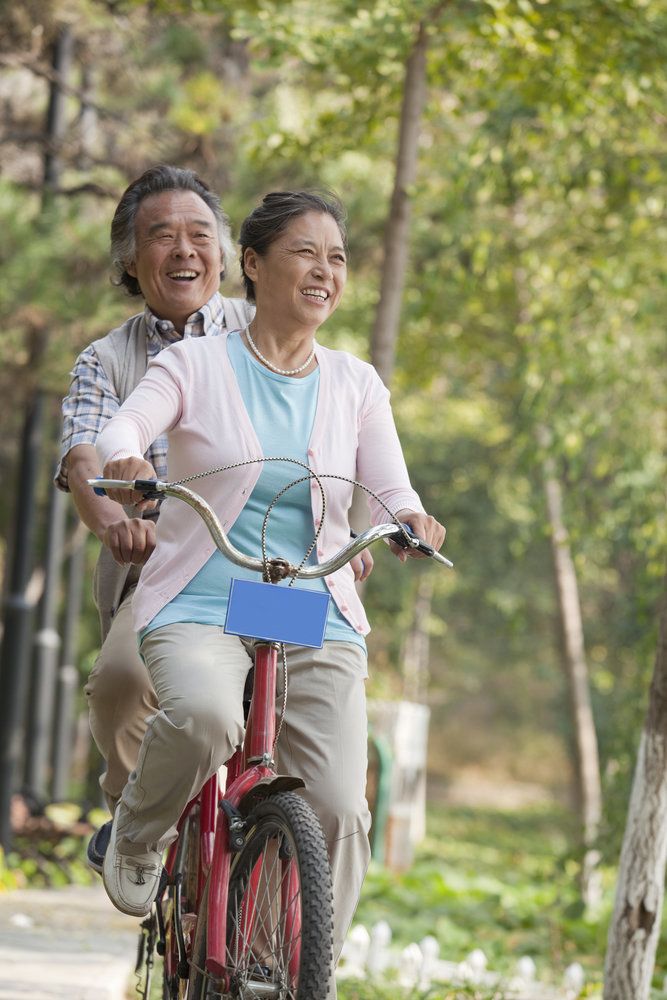 couple on bicycle